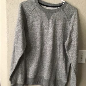 A gray sweatshirt.